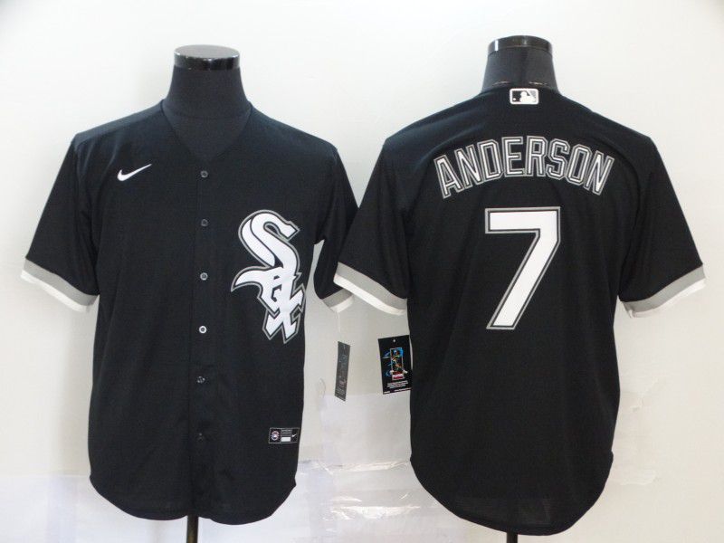 Men Chicago White Sox #7 Anderson Black Game Nike MLB Jerseys